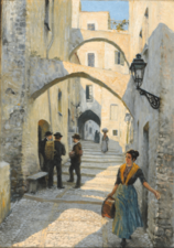 Paul Fischer - Gadescene i San Remo - 1913