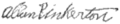 Signature of Allan J. Pinkerton