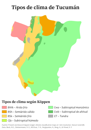 Archivo:Tipos de clima de Tucumán (Köppen)