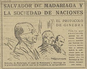 Archivo:1925-01-10, El Liberal, Salvador de Madariaga y la Sociedad de Naciones
