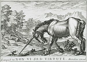 Archivo:A Unicorn Chasing Lizards from a Pond LACMA 65.37.296