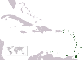 Localización de las Antillas  Menores