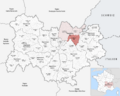 Locator map of Arrondissement Belley 2016