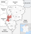 Locator map of Kanton Vic-sur-Aisne