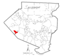 Map of Sturgeon-Noblestown, Allegheny County, Pennsylvania Highlighted