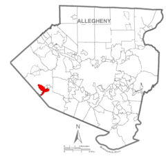 Map of Sturgeon-Noblestown, Allegheny County, Pennsylvania Highlighted.png
