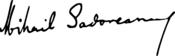 Mihail Sadoveanu's signature, 1907-11-14.svg