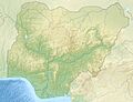 Nigeria relief location map
