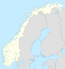 Un mapa de Noruega con la ciudad de Oslo remarcada en el sudeste.