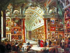 Pannini, Giovanni Paolo - Interior of a Picture Gallery with the Collection of Cardinal Silvio Valenti Gonzaga - 1740
