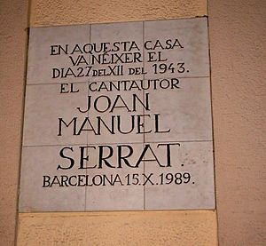 Archivo:Placa Poeta Cabanyes 95 - Serrat