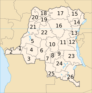 Archivo:Provinces de la République démocratique du Congo - 2005