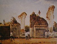 Archivo:Ruinas de Cúa después del Terremoto de 1812 - Cristóbal Rojas