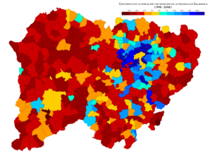 Salamanca Crecimiento 1998-2008