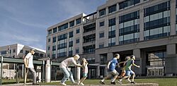 Sculpture "Life in the Community" in two separate installations of six, located at the exterior of the Health Care Financing Administration Building, Woodlawn, Maryland LCCN2010720322.jpg