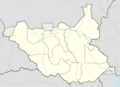 South Sudan adm location map