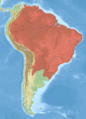 Tamandua tetradactyla distribution map