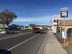 2015-10-30 10 09 36 View west along Main Street (Nevada State Route 427) in Fernley, Nevada.jpg