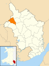 2024 Wales Monmouthshire Community Abergavenny map.svg