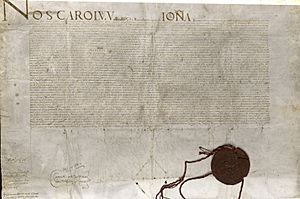 Archivo:Deed of Donation, 1530
