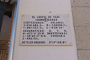 Archivo:El Carpio de Tajo, placa de coordenadas