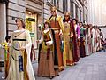 Els Gegants de Lleida a la plaça Paeria