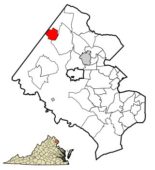 Fairfax County Virginia Incorporated and Unincorporated Areas Herndon highlighted.svg