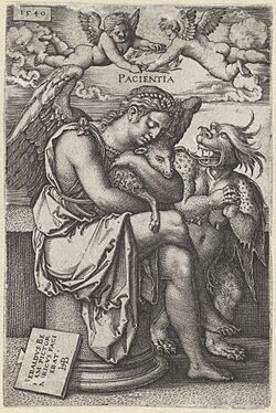 Archivo:Geduld (Patientia) Pacientia (titel op object), RP-P-OB-10.853