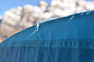 Icicle on tent WTK20150921-DSC 4377