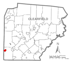 Map of Burnside, Clearfield County, Pennsylvania Highlighted.png