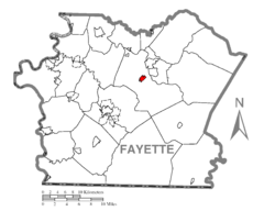 Map of Dunbar, Fayette County, Pennsylvania Highlighted.png