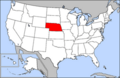 Map of USA highlighting Nebraska