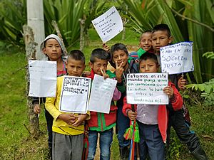 Archivo:Niños nasa en la vereda Zolapa - Jambaló