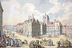 Archivo:Norwich Market Place, Thomas Rowlandson