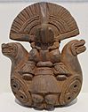Okarina, Columbia, Magdalena State, Tairona Culture, c. 1,000-1,600 C.E., red ochre clay, burnished black slip with red ochre overlay, Honolulu Academy of Arts