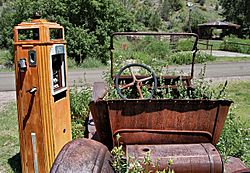Old car, pump, Mogollon NM.jpg