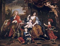 Archivo:Pierre Mignard - Louis, the Grand Dauphin of France with his Family - Versailles MV 8135