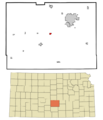 Reno County Kansas Incorporated and Unincorporated areas Partridge Highlighted