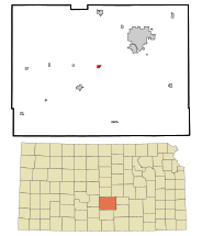 Reno County Kansas Incorporated and Unincorporated areas Partridge Highlighted.svg