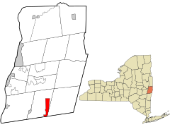 Rensselaer County New York incorporated and unincorporated areas East Nassau highlighted.svg