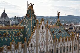 Roof of Hungarian State Treasury building in Budapest (07)