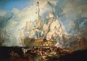 Archivo:Turner, The Battle of Trafalgar (1822)