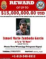Wanted poster of Ismael "El Mayo" Zambada