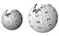 Archivo:Wikipedia - Silver ball and definitive logo