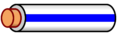 Wire white blue stripe