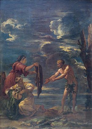 Archivo:'Odysseus and Nausicaa' by Salvator Rosa, The Hermitage
