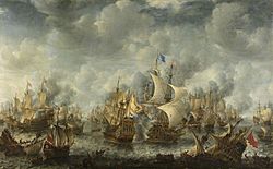 Archivo:Battle of Scheveningen (Slag bij Ter Heijde)(Jan Abrahamsz. Beerstraten)