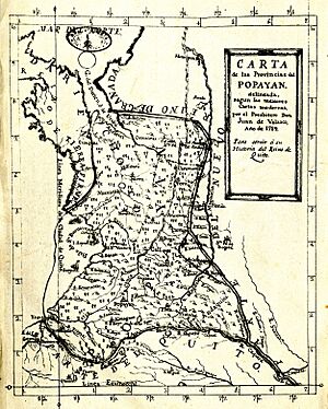 Archivo:Carta de la Provincia de Popayan en la Audiencia de Quito según Juan de Velasco (1789) - AHG