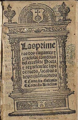 Archivo:Comedia Eufemia ; Comedia Armelina 1576 Lope de Rueda 01