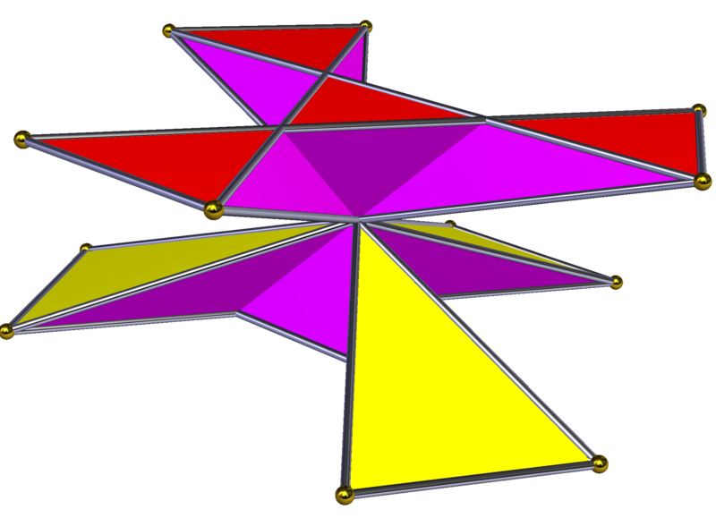 Crossed crossed-unequal hexagonal prism